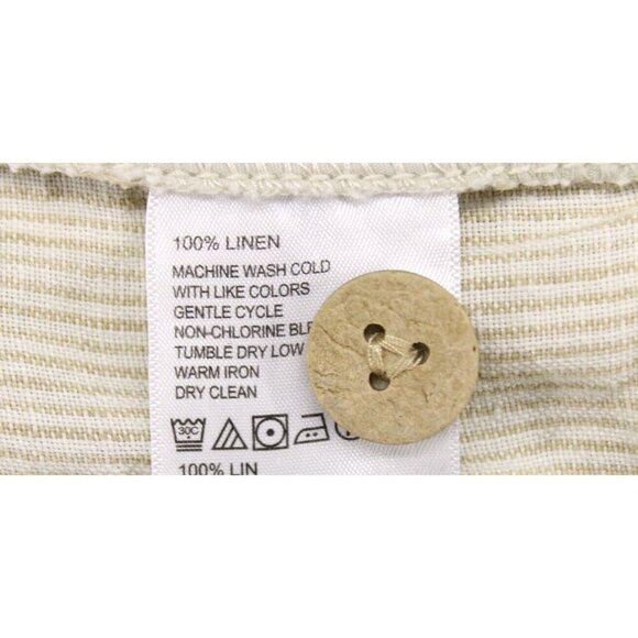 Tommy Bahama Relax Men's 100% Linen Shorts Neutral Stripes Sz 38 - Picture 6 of 6